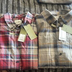 Goodfellow & Co Casual Button Down Shirt Red and Gray